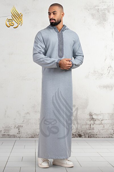 Genrics Men's Moroccan-style djellaba made from high-quality linen fabric