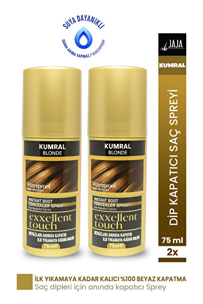 Jaja Exxellent Touch Dip Kapatıcı Saç Spreyi Kumral 2’li Set (75 ml x 2)