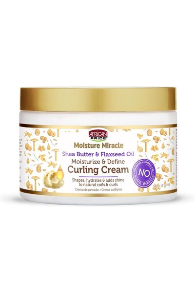 african pride كريم مويستشر ميراكل كيرل، مرطب ومقوي للشعر، 12 أونصة