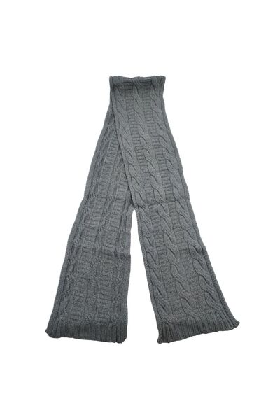 AXE SPORTSWEAR Winter Soft Textured Wool Hair Knitting Pattern Thick Knitwear Tuşe Scarf and Beanie 2-Piece Set