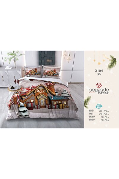 BEYZADE HOME New Year's Bedding Set Christmas Special Series Double Size 2104