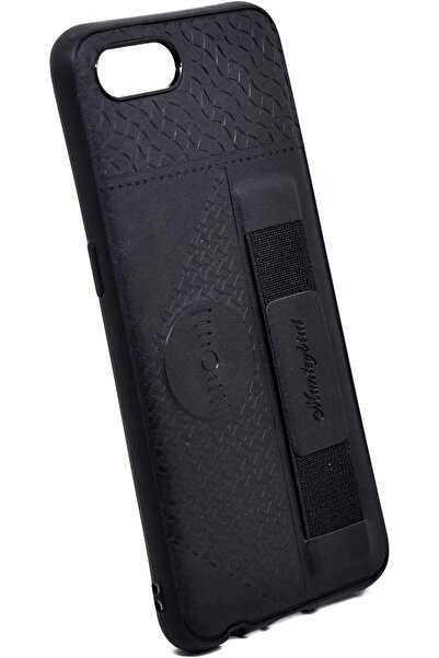 Generic Leather Cover With Holder For Realme C2 (Black)