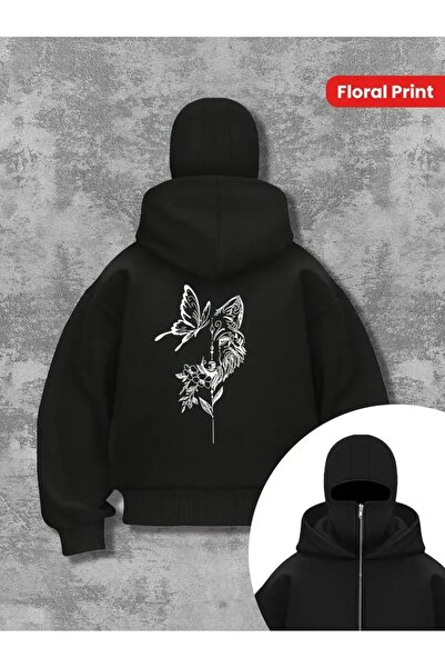 LAYORA Loose Fit Zip up Sweatshirt for Streetwear