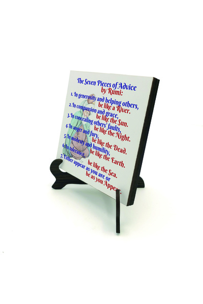 Sadrazam Mevlana's seven pearls (english) b Printed wooden mdf desktop orname...