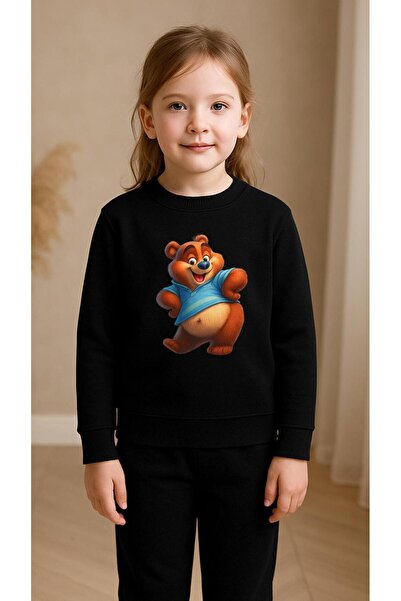 playwear Παιδικό Φούτερ Σετ Ρούχων ŞİŞKO AYI με στάμπα για κορίτσια και αγόρι...