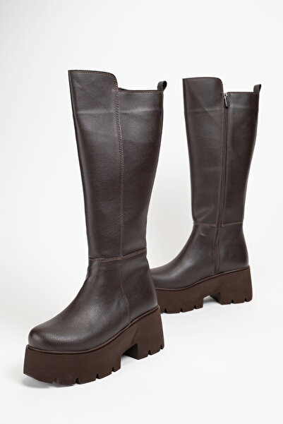 Munshoes Rebel Brown Women's Heeled Boots