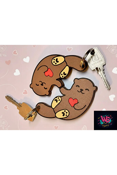 WLS studio Χαριτωμένο σετ μπρελόκ για ζευγάρια με θέμα την ενυδροειδή κατοικί...