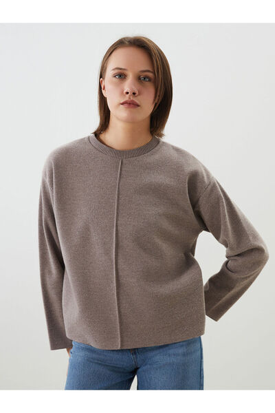 LC Waikiki Damen-Strickpullover mit Rundhalsausschnitt