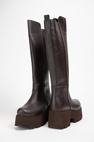 Munshoes Rebel Brown Women's Heeled Boots