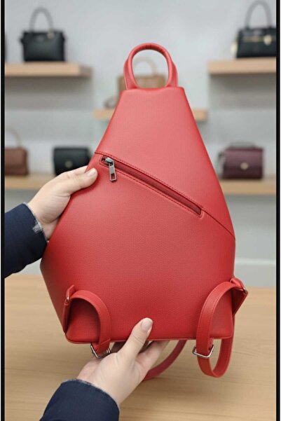 NahitaTyana Genuine Leather Women's Backpack Red