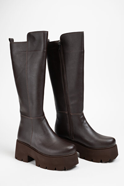 Munshoes Rebel Brown Women's Heeled Boots