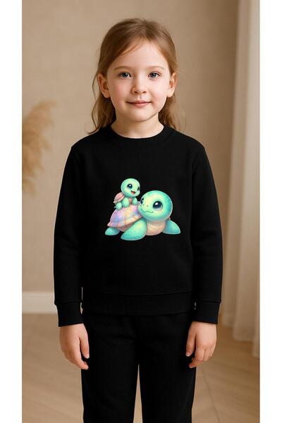 playwear Hanorac pentru copii cu imprimeu Sweet Turtle pentru fete și băieți,...