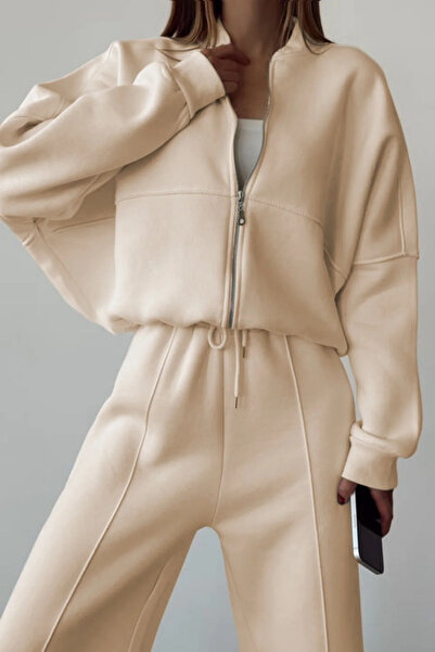 ruNadeS Γυναικείο Σετ Φόρμας Bomber High Waist Palazzo oversized