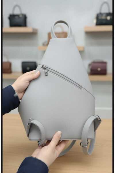 NahitaTyana Genuine Leather Women's Backpack Gray