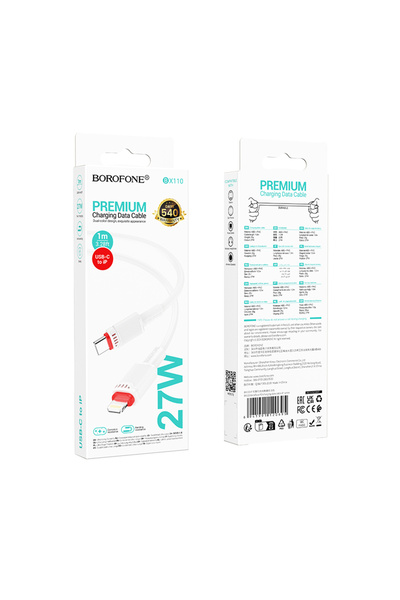 27W Destekli Iphone Uyumlu Type-c To Lightining Hızlı Şarj Kablosu Beyaz 1 Metre