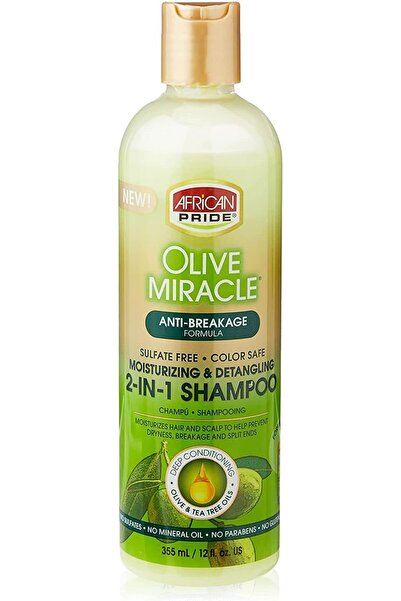 african pride Olive Miracle Anti-Breakage 2-in-1 Shampoo & Conditioner, 355 ml