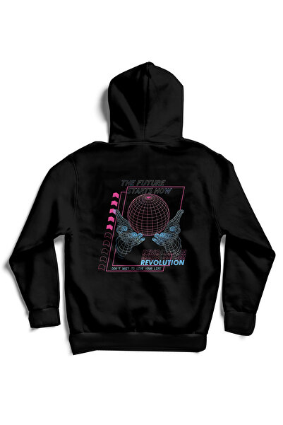 Koi Art Design سويت شيرت Revulation مطبوع للجنسين للنساء/الرجال باللون الأسود...