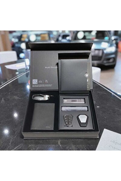 Audi Aksesuar Seti Anahtarlık Parfüm Ruhsat Kabı Multimedya Temizleme Kiti