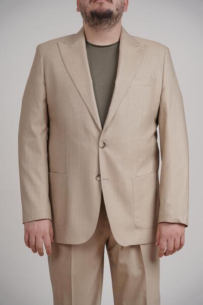 Kadir Büyükkaya Kırlangıç Yaka Pileli Erkek Takım Elbise-KAX1303S