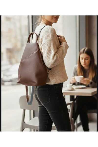 NahitaTyana Genuine Leather Women's Backpack Brown