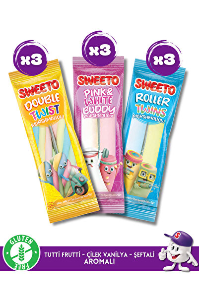 SWEETO 23g Twist Pink White Roller Set