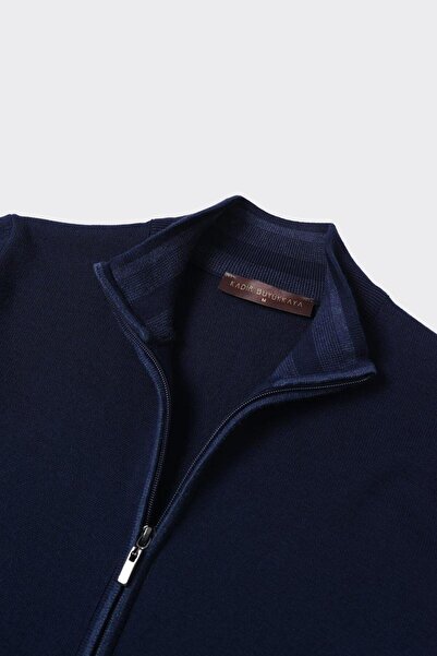 Kadir Büyükkaya Fermuarlı Yarım Balıkçı Erkek Hırka-KAW6506W