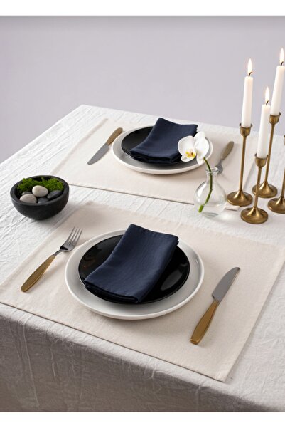 MiniStand Raw Fabric Dining Table American Service Set of 6