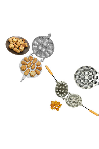 OEM Set „Colecția Gospodinei” – Formă Nuci + Formă cu 6 Modele Asortate, Alum...