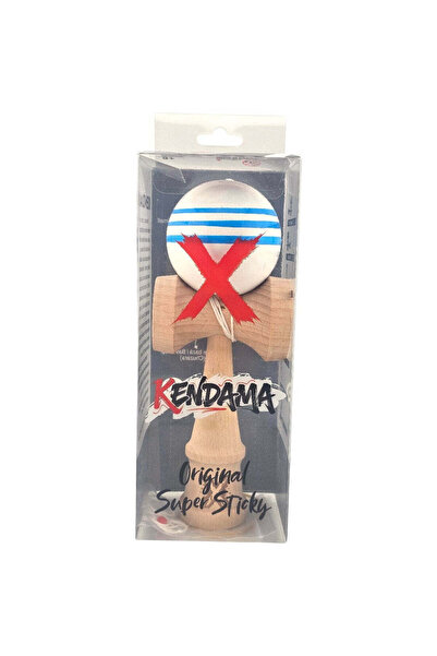 Kendama X Original Professional Flippy Super Sticky Wooden 18 cm Dark White/Blue