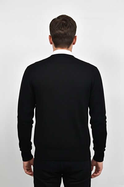 Triko Nehir Men's Judge Collar Lined Knitwear Zippered Coat Bgl-St04831