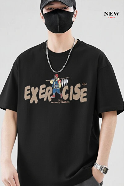 New Shine Тренувальна футболка Oversize з принтом