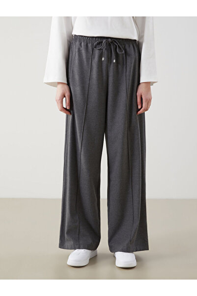 LC Waikiki Wide Leg Women's Trousers with Elastic Waist