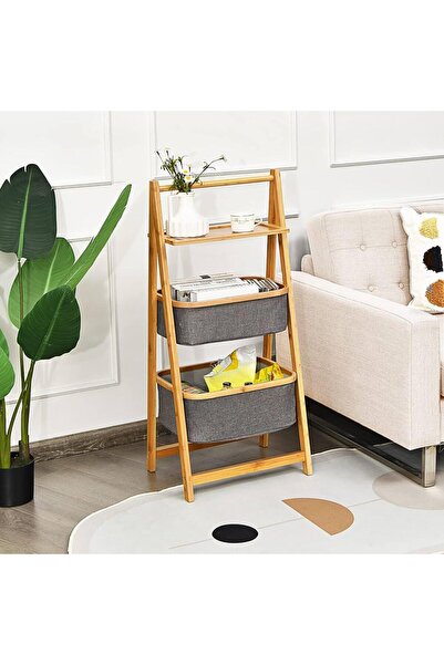 Bin shihoon 2-tier foldable storage basket