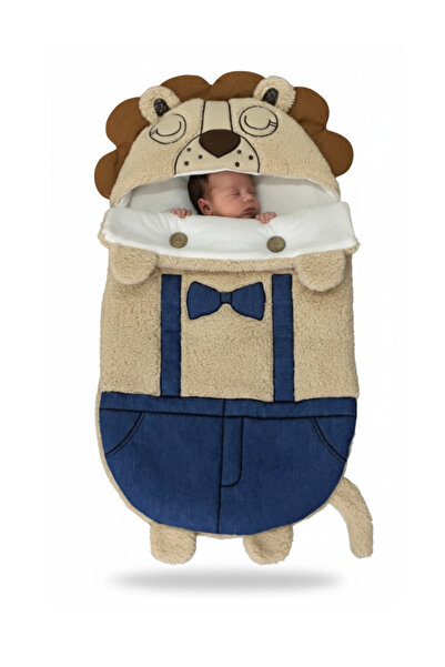 GÜLERBEBECİX Baby Swaddle Cute Warm Swaddle with Lion Pattern