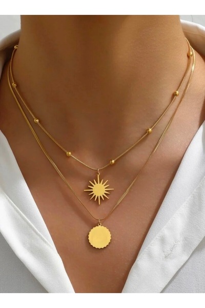 NEW STYLE A luxurious and elegant women's necklace measuring 40 + 6 cm, comes in a suitable gift box.