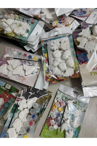 Glowria 100 adet Çocuk ve Yetişkin Boyama Setleri | 10 adet 6'lı Akrilik Boya...