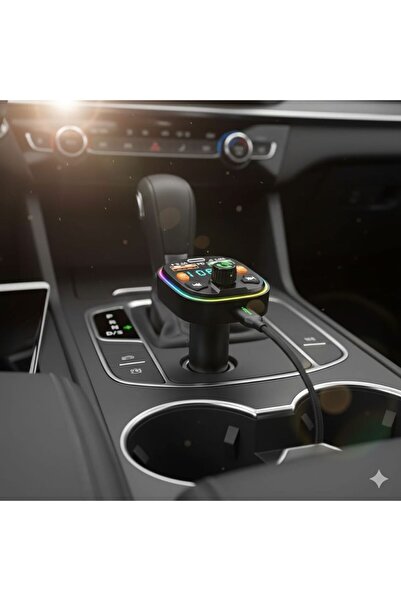 CAR RGB Işık Efektli, Bluetooth Destekli Araç Kiti ve Yüksek Akım Hızlı Şarj Cihazı
