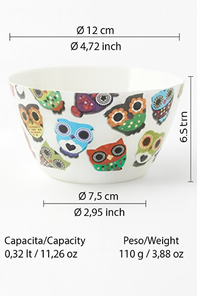 Omada Bowls - PLEXART Bowl d12 cm - Owl
