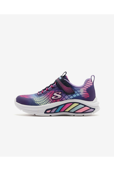 SKECHERS RAINBOW CRUISERS - RAINBOW REFLECTIN Velké dívčí svítící sportovní boty v tmavě modré barvě 303722L NVMT