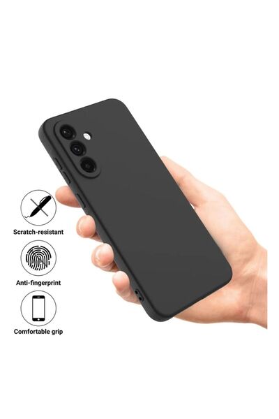 HANPORIUM Samsung Galaxy A17 Compatible Silicone Case - Pastel Color Tone Flexible Cover with Camera Protection - Blue