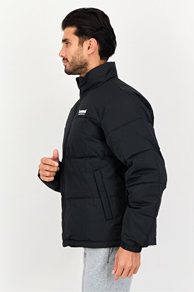 hummel Men Sportswear Fit Long Sleeve Outdoor Bomber Jacket, Black