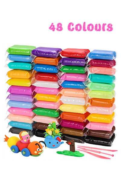 Hasbro 48 Colors Air Dry Clay Set with 3 Tools – Soft Modeling Clay Kit for K...