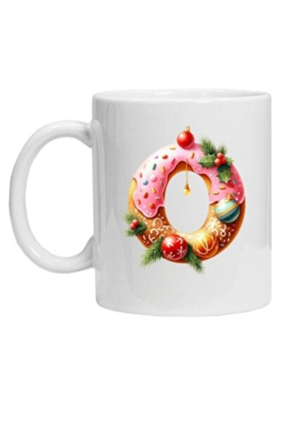 CRD PRINT Personalized winter print mug 'Letter O' - White
