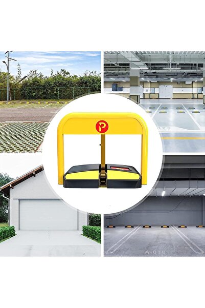 Yagud Parking Space Folding Lock, Intelligent Remote Control Parking Blocker with Stable Base