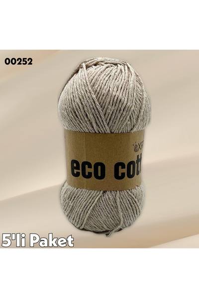 Oxford İplik 5'li Paket Eco Cotton - 100 gram 200 metre %100 Rejenere Pamuk Ö...