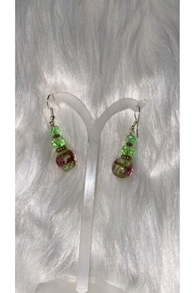 Bijuterii handmade Green earrings