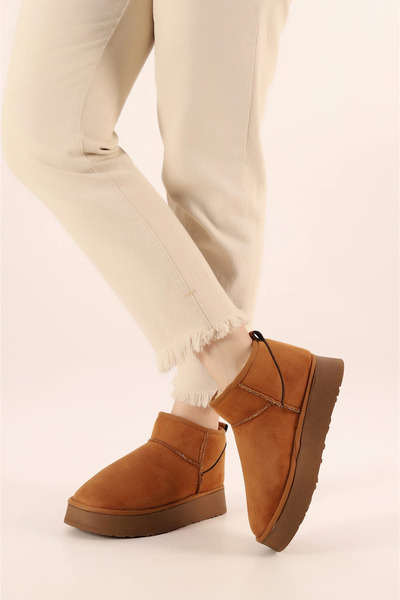 Furkan Ayakkabı Thick sole boot with fur inside