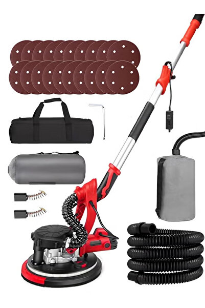 XIUWOO صنفرة الحوائط الجافة مع مجمع غبار مفرغ، أداة صنفرة بقوة 1980 واط مع 6 سرعات متغيرة 1100-2700 دورة في الدقيقة