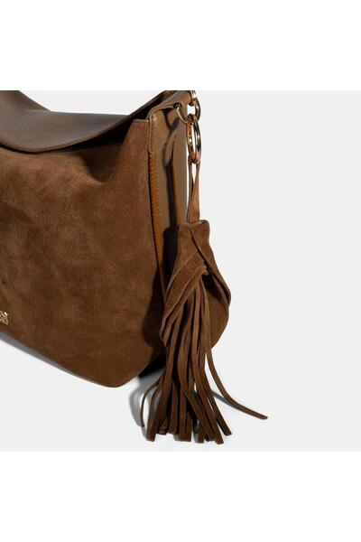 Desa Women's Mink Tassel Accessory Shoulder Bag