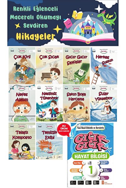 Üçgen Yayıncılık 1.Sınıf Sen Artık Doğa Kahramanısın Hikaye Seti (16 Sayfa) -...